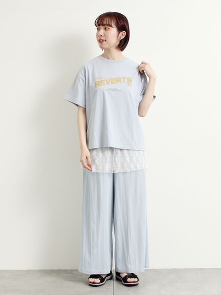 [接触冷感]バンドモチーフアソートプリントTシャツ（オフホワイト/グレー/チャコールグレー/サックスブルー）｜SM2（エスエムツー）通販