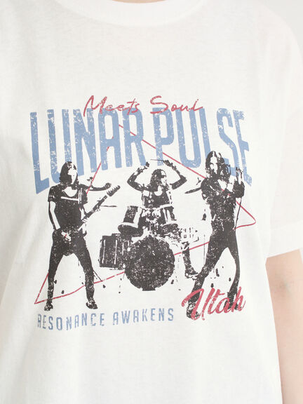 [接触冷感]バンドモチーフアソートプリントTシャツ（オフホワイト/グレー/チャコールグレー/サックスブルー）｜SM2（エスエムツー）通販