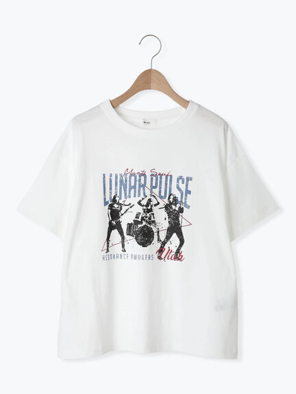 [接触冷感]バンドモチーフアソートプリントTシャツ（オフホワイト/グレー/チャコールグレー/サックスブルー）｜SM2（エスエムツー）通販