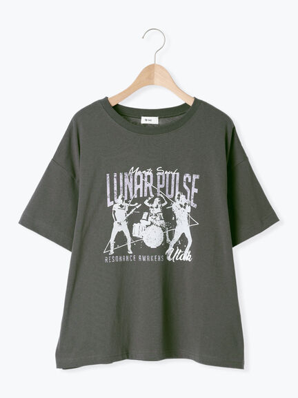 [接触冷感]バンドモチーフアソートプリントTシャツ（オフホワイト/グレー/チャコールグレー/サックスブルー）｜SM2（エスエムツー）通販