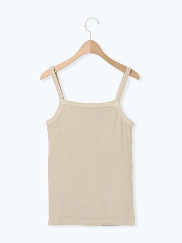 セール】 ピグメント加工カップ付きキャミソール（オフホワイト