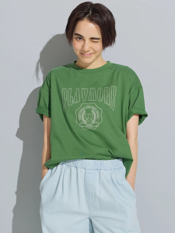 [接触冷感]刺繍ロゴアソートTシャツ（オフホワイト/ブラック/グリーン/パープル）｜SM2（エスエムツー）通販