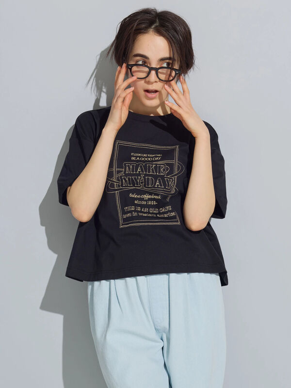 [接触冷感]刺繍ロゴアソートTシャツ（ブラック）｜SM2（エスエムツー）通販