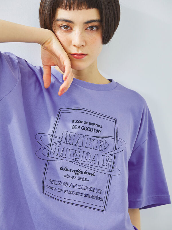 [接触冷感]刺繍ロゴアソートTシャツ（パープル）｜SM2（エスエムツー）通販