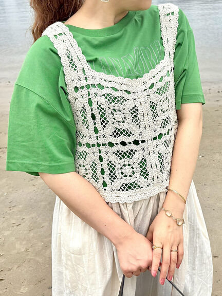 [接触冷感]刺繍ロゴアソートTシャツ（オフホワイト/ブラック/グリーン/パープル）｜SM2（エスエムツー）通販