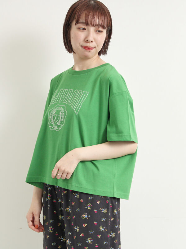 セール】 [接触冷感]刺繍ロゴアソートTシャツ（オフホワイト/ブラック