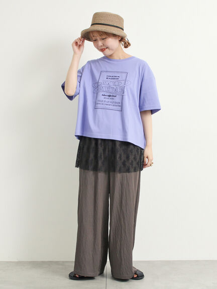 [接触冷感]刺繍ロゴアソートTシャツ（オフホワイト/ブラック/グリーン/パープル）｜SM2（エスエムツー）通販