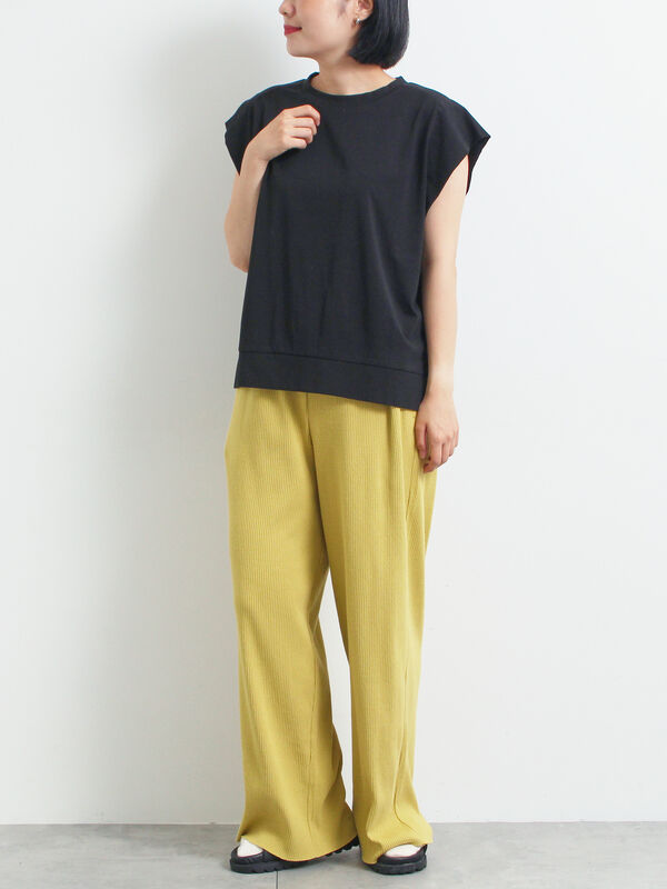 セール】 [接触冷感]肩タックフレンチスリーブカットソー（オフ