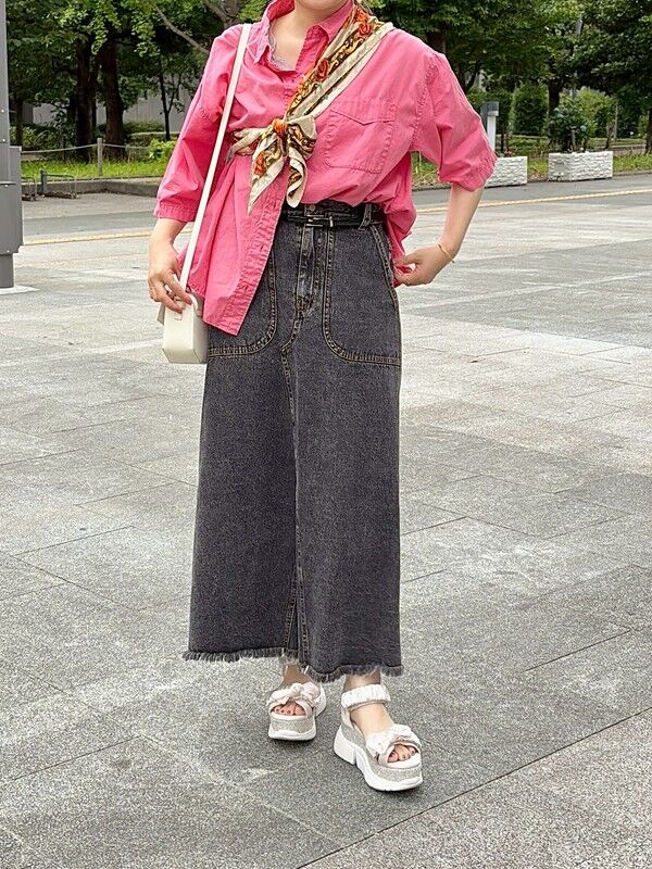 セール】 製品染め加工シャツ（オフホワイト/チャコールグレー/ピンク