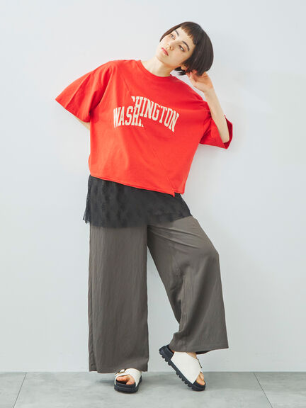 ブロッキングロゴプリントTシャツ（オフホワイト/グレー/レッド/ブルー）｜SM2（エスエムツー）通販