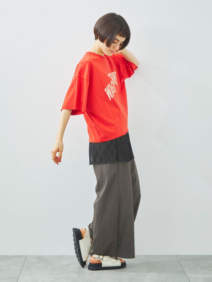 ブロッキングロゴプリントTシャツ（オフホワイト/グレー/レッド/ブルー）｜SM2（エスエムツー）通販
