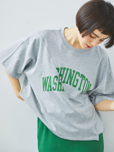 ブロッキングロゴプリントTシャツ（オフホワイト/グレー/レッド/ブルー）｜SM2（エスエムツー）通販