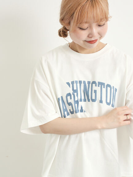 ブロッキングロゴプリントTシャツ（オフホワイト/グレー/レッド/ブルー）｜SM2（エスエムツー）通販
