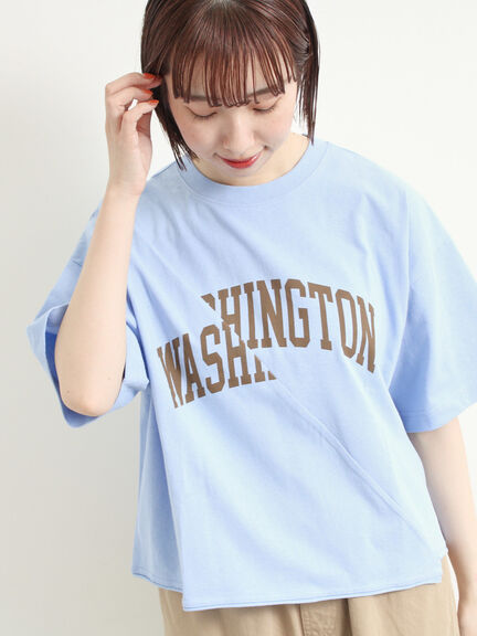 ブロッキングロゴプリントTシャツ（オフホワイト/グレー/レッド/ブルー）｜SM2（エスエムツー）通販
