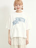 ブロッキングロゴプリントTシャツ（オフホワイト/グレー/レッド/ブルー）｜SM2（エスエムツー）通販