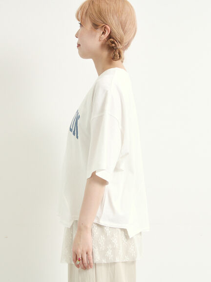 ブロッキングロゴプリントTシャツ（オフホワイト/グレー/レッド/ブルー）｜SM2（エスエムツー）通販