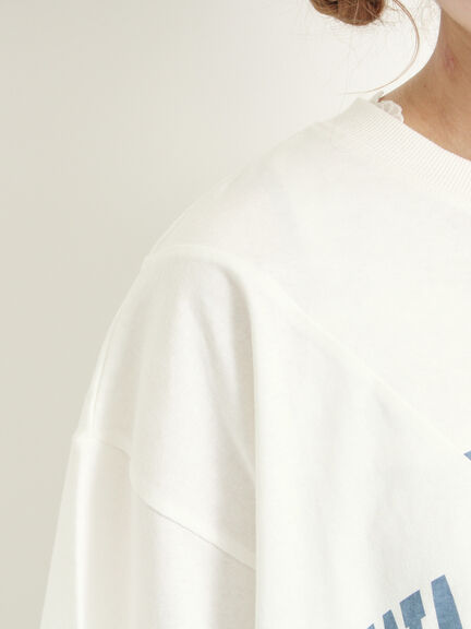 ブロッキングロゴプリントTシャツ（オフホワイト/グレー/レッド/ブルー）｜SM2（エスエムツー）通販