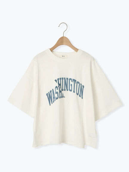 ブロッキングロゴプリントTシャツ（オフホワイト/グレー/レッド/ブルー）｜SM2（エスエムツー）通販