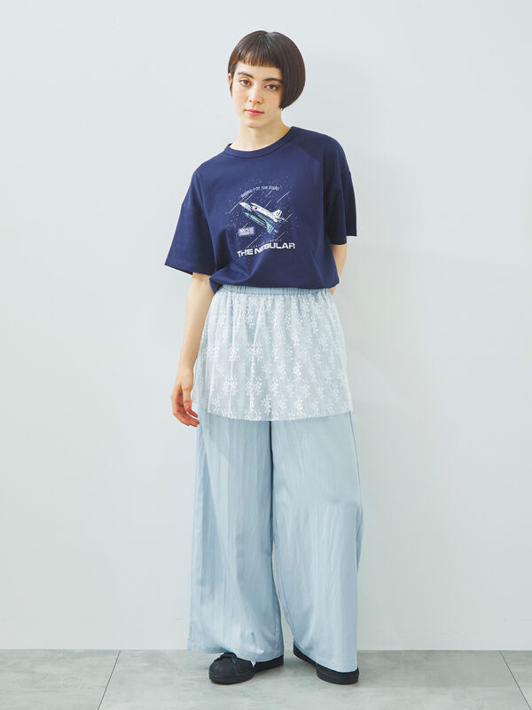チュールレイヤードパンツ（サックスブルー）｜SM2（エスエムツー）通販