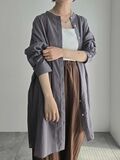 シアーバンドカラーシャツ（チャコールグレー）｜SM2（エスエムツー）通販