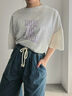 [接触冷感]袖メッシュプリントTシャツ（グレー）｜SM2（エスエムツー）通販