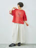 [接触冷感]袖メッシュプリントTシャツ（グレー/チャコールグレー/レッド/グリーン）｜SM2（エスエムツー）通販