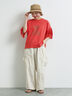 [接触冷感]袖メッシュプリントTシャツ（グレー/チャコールグレー/レッド/グリーン）｜SM2（エスエムツー）通販