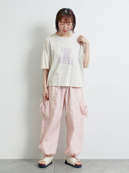 [接触冷感]袖メッシュプリントTシャツ（グレー/チャコールグレー/レッド/グリーン）｜SM2（エスエムツー）通販