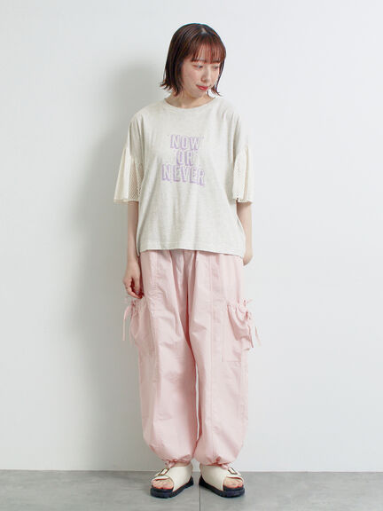 [接触冷感]袖メッシュプリントTシャツ（グレー/チャコールグレー/レッド/グリーン）｜SM2（エスエムツー）通販