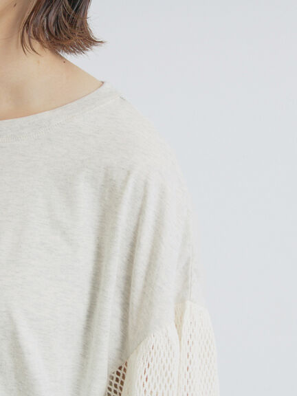 [接触冷感]袖メッシュプリントTシャツ（グレー/チャコールグレー/レッド/グリーン）｜SM2（エスエムツー）通販