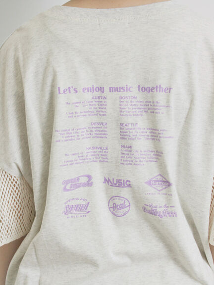 [接触冷感]袖メッシュプリントTシャツ（グレー/チャコールグレー/レッド/グリーン）｜SM2（エスエムツー）通販