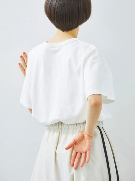 [接触冷感]スペースモチーフプリントTシャツ（オフホワイト/イエロー/グリーン/ネイビー）｜SM2（エスエムツー）通販