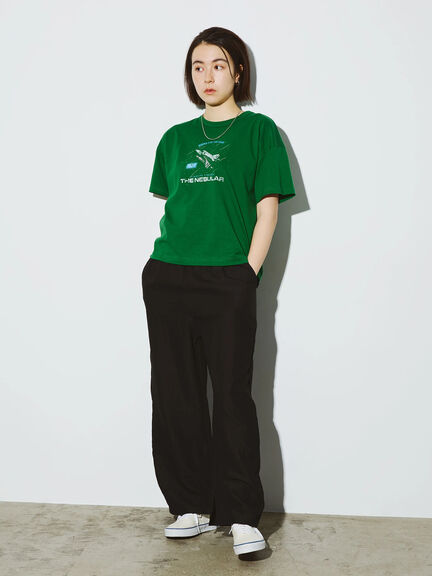 [接触冷感]スペースモチーフプリントTシャツ（オフホワイト/イエロー/グリーン/ネイビー）｜SM2（エスエムツー）通販