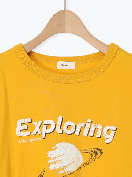 [接触冷感]スペースモチーフプリントTシャツ（オフホワイト/イエロー/グリーン/ネイビー）｜SM2（エスエムツー）通販