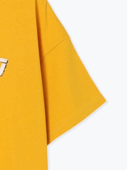 [接触冷感]スペースモチーフプリントTシャツ（オフホワイト/イエロー/グリーン/ネイビー）｜SM2（エスエムツー）通販