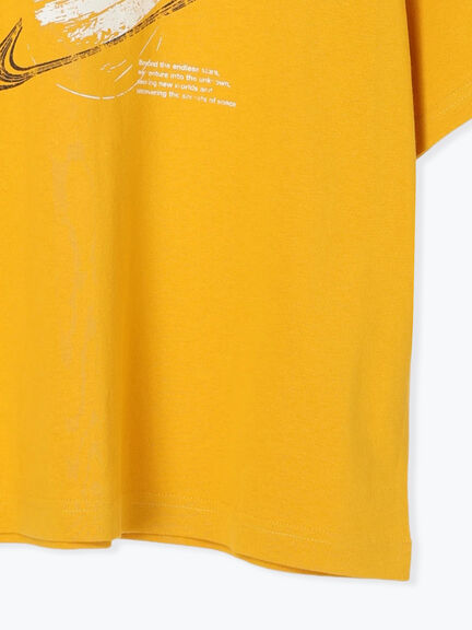 [接触冷感]スペースモチーフプリントTシャツ（オフホワイト/イエロー/グリーン/ネイビー）｜SM2（エスエムツー）通販