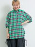 [接触冷感]チェック柄アソート半袖シャツ（ピンク/グリーン/ブルー/ネイビー）｜SM2（エスエムツー）通販