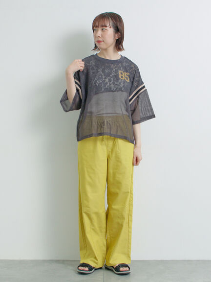 ナンバリングレースパッチワークTシャツ（オフホワイト/チャコールグレー/ブラウン/ブルー）｜SM2（エスエムツー）通販