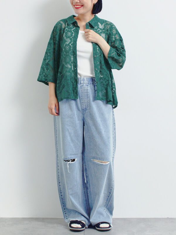 Off-White ダメージ加工デニムパンツ hugall_abo0045769