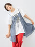 [接触冷感]フレアスリーブチュニックTシャツ（オフホワイト）｜SM2（エスエムツー）通販