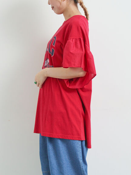 [接触冷感]フレアスリーブチュニックTシャツ（オフホワイト/ブラック/レッド/ブルー）｜SM2（エスエムツー）通販