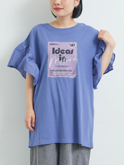 [接触冷感]フレアスリーブチュニックTシャツ（オフホワイト/ブラック/レッド/ブルー）｜SM2（エスエムツー）通販