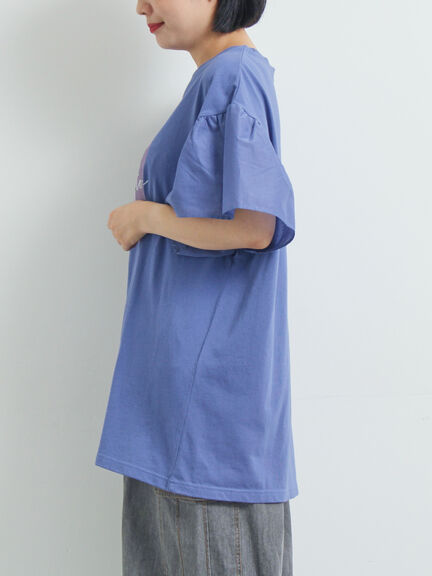 [接触冷感]フレアスリーブチュニックTシャツ（オフホワイト/ブラック/レッド/ブルー）｜SM2（エスエムツー）通販