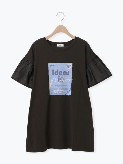 [接触冷感]フレアスリーブチュニックTシャツ（オフホワイト/ブラック/レッド/ブルー）｜SM2（エスエムツー）通販