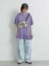 ピグメント加工裾フリルチュニックTシャツ（オフホワイト/チャコールグレー/ベージュ/パープル）｜SM2（エスエムツー）通販