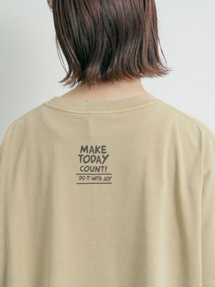 ピグメント加工裾フリルチュニックTシャツ（オフホワイト/チャコールグレー/ベージュ/パープル）｜SM2（エスエムツー）通販