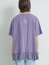 ピグメント加工裾フリルチュニックTシャツ（オフホワイト/チャコールグレー/ベージュ/パープル）｜SM2（エスエムツー）通販