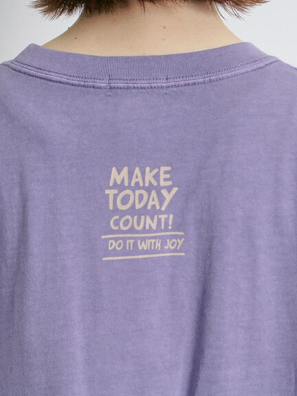 ピグメント加工裾フリルチュニックTシャツ（オフホワイト/チャコールグレー/ベージュ/パープル）｜SM2（エスエムツー）通販