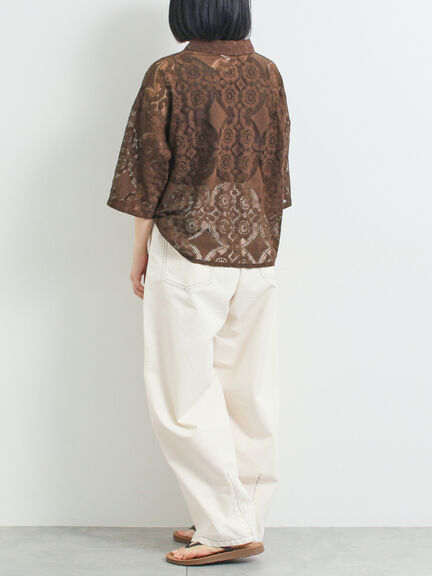 レースシャツ（ブラック/オレンジ/ブラウン/グリーン/クリーム）｜SM2（エスエムツー）通販