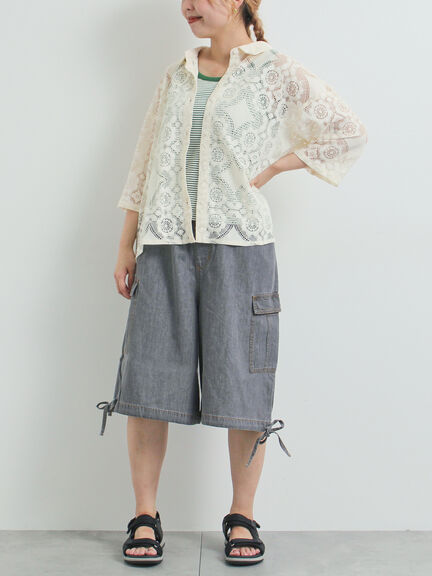 レースシャツ（ブラック/オレンジ/ブラウン/グリーン/クリーム）｜SM2（エスエムツー）通販